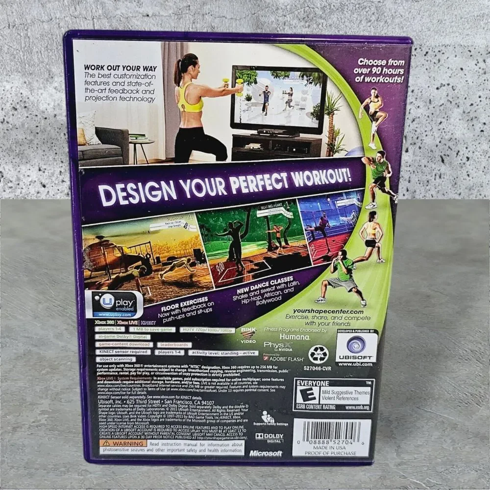 Kinect Your Shape: Fitness Evolved 2012 (Xbox 360) Complete W/ Manual‎